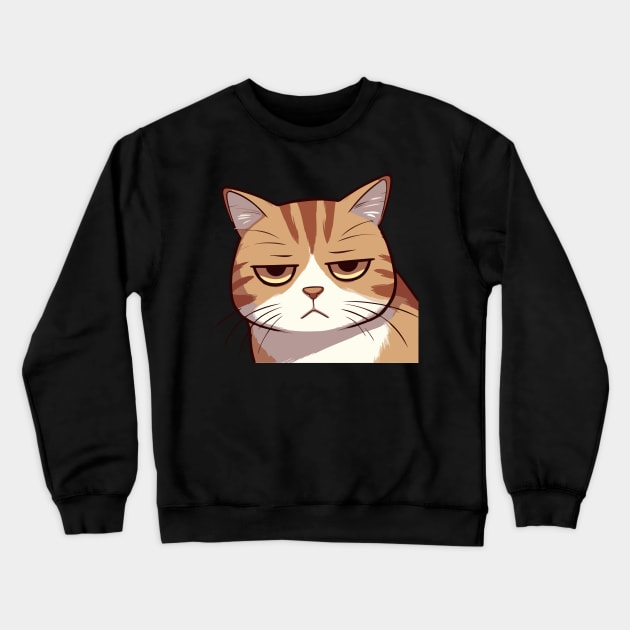 Nope Cat Crewneck Sweatshirt by Xopaw